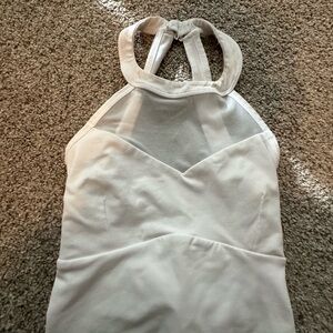 White Halter Neck Sports bra